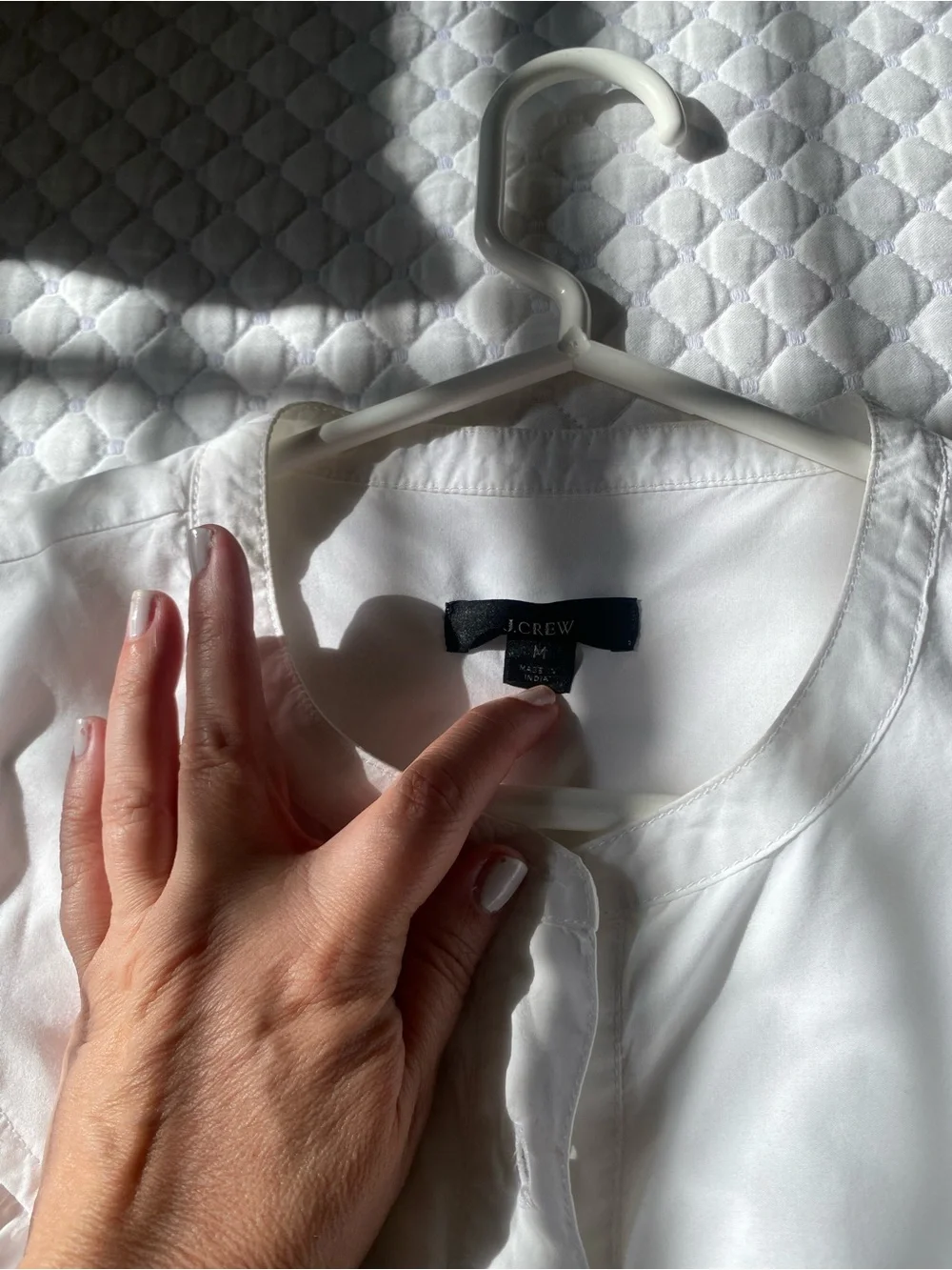 J. Crew White Puff-Sleeve Mini Dress